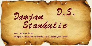 Damjan Stankulić vizit kartica